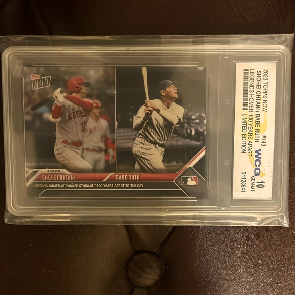 Shohei Ohtani/Babe Ruth Legends Homer Topps Now card